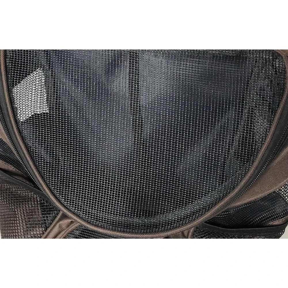 NEW Fuloon Small Brown Pet Backpack Vented Carrier with Adjustable Straps